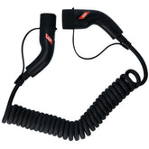 Carpoint spirál töltőkábel elektromos autókhoz, Type 2 - Type 2, 32 A, 3 fázisú, 6 méter