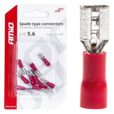 Piros szigetelt 5,6 mm-es női lapos saru