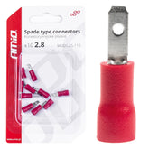 Piros szigetelt 2,8 mm-es lapos dugósaru