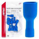Kék szigetelt 6,6 mm-es lapos női saru