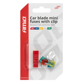 Mini lapos biztosíték készlet 10, 15, 20, 25 és 30 A méretben