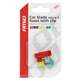 Micro 2 lapos biztosíték MIX 10, 15, 20, 25 és 30 A változatban