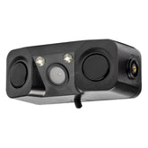 Fekete HD-602 tolatókamera LED-del és parkolószenzorral