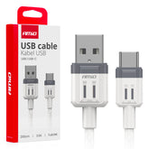 USB-A til USB-C kabel på 200 cm