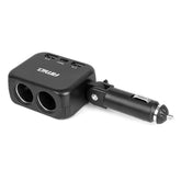Kettős szivargyújtó aljzat USB-portokkal 12/24 V-hoz