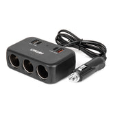 Hármas szivargyújtó elosztó USB-A és USB-C QC 4.0 töltéssel