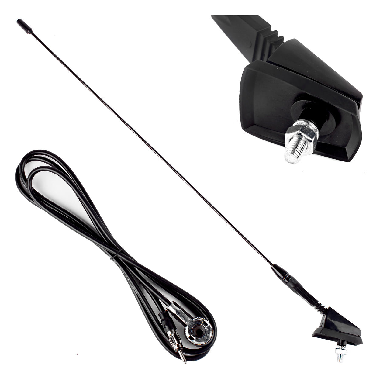 41 cm-es AM/FM autóantenna 5 mm-es adapterrel