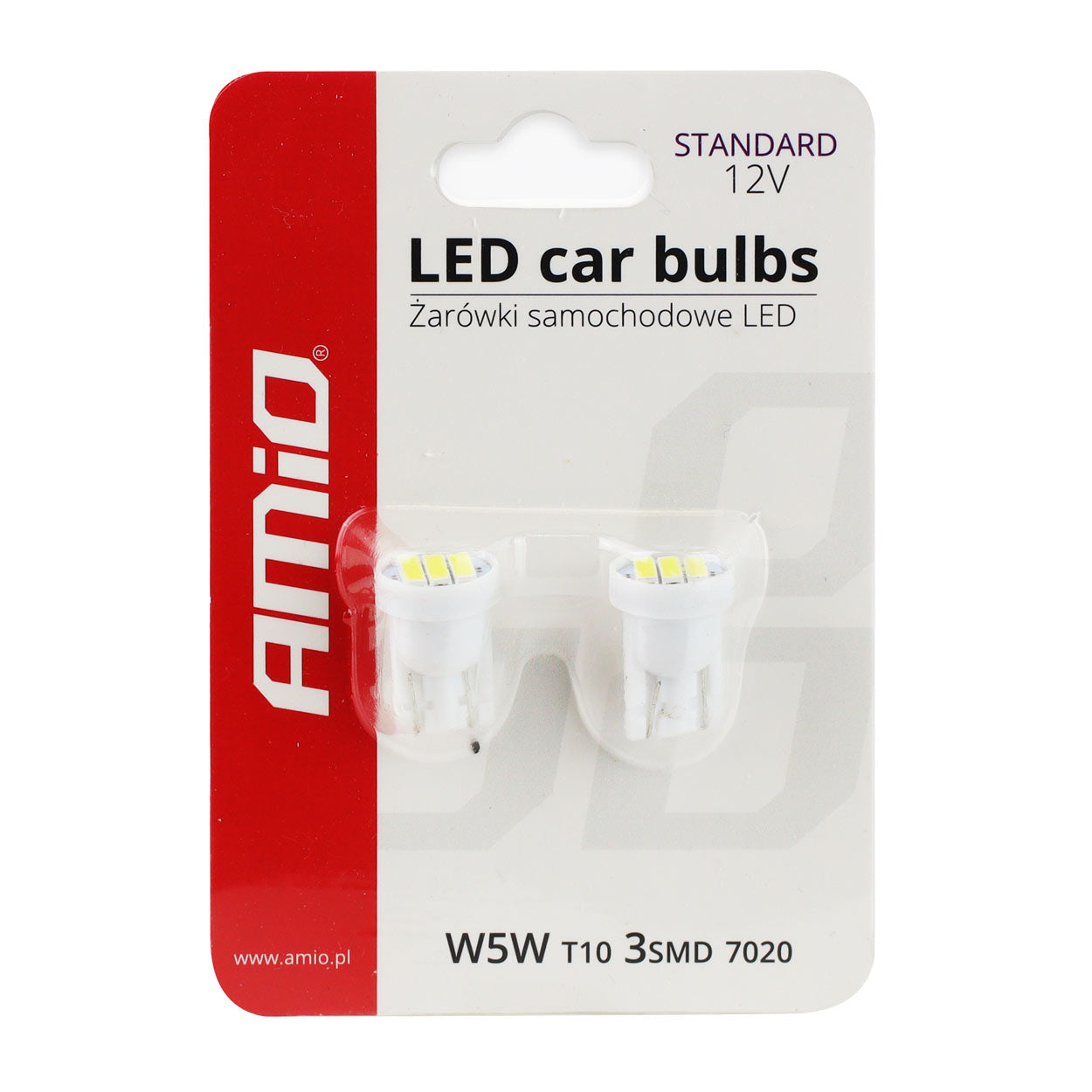 T10 W5W LED izzó elölnézetből