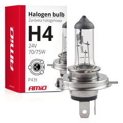 H4 halogén izzó 24 V 75/70 W UV-szűrővel
