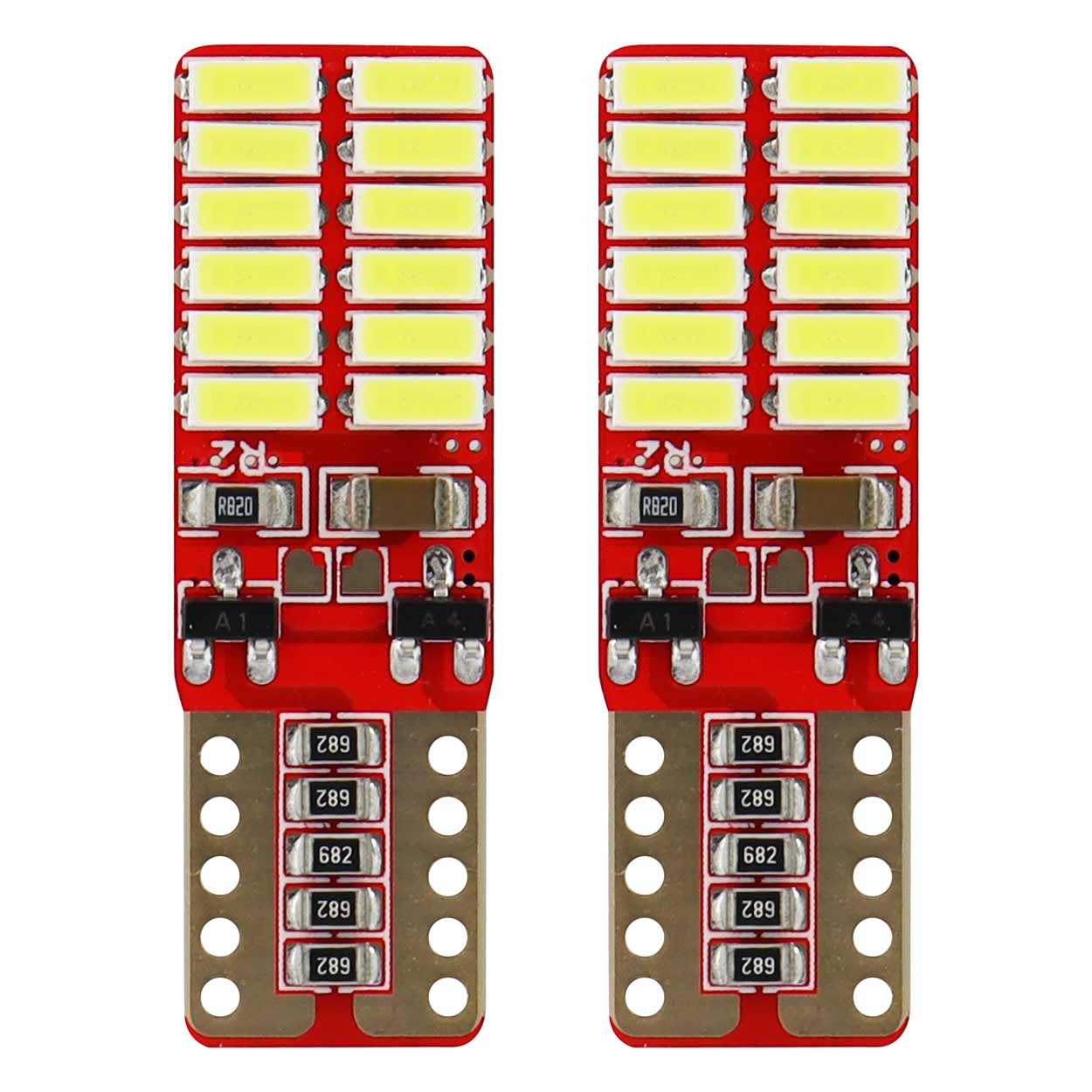 LED CANBUS T10 W5W izzó fehér fénnyel 12/24 V-hoz