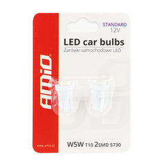 T10 W5W LED izzó 2 db SMD 5730 diódával