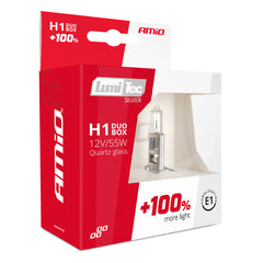 H1 halogén izzók 12V 55W LumiTec Silver