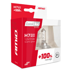 Pakke med 2 H7 halogenpærer LumiTec Silver