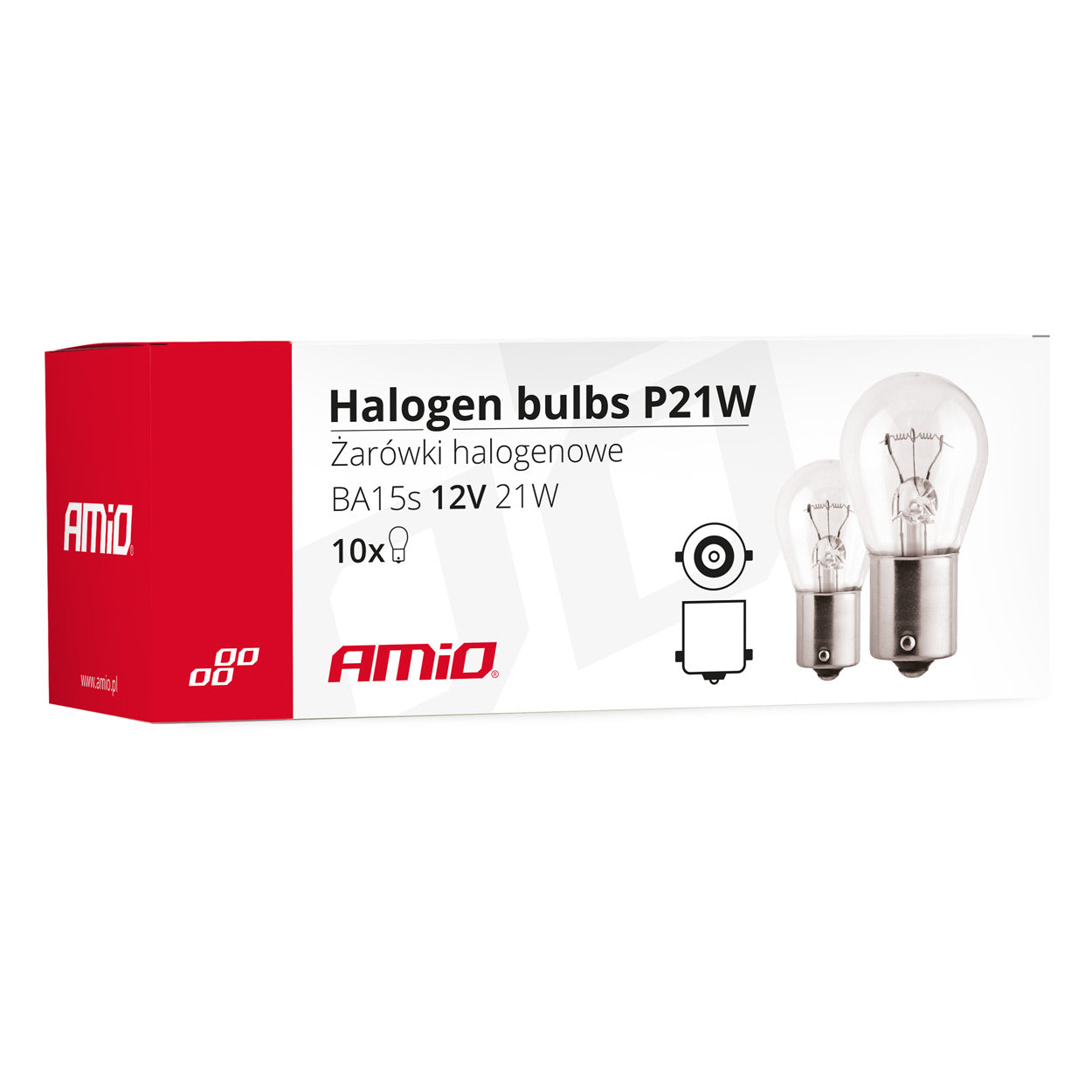 Csomag 10 db P21W halogén izzóval