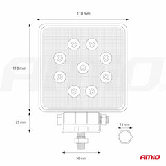 AWL07 munkalámpa 9 LED-del
