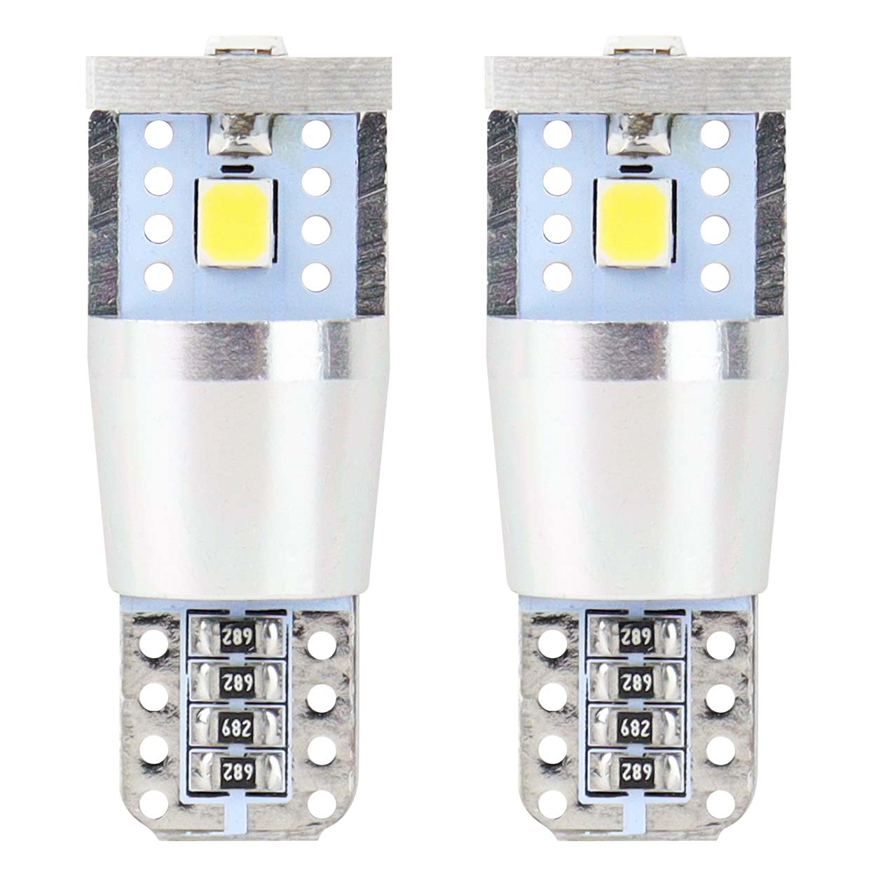 T10e W5W LED izzó CANBUS rendszerrel és fehér fénnyel