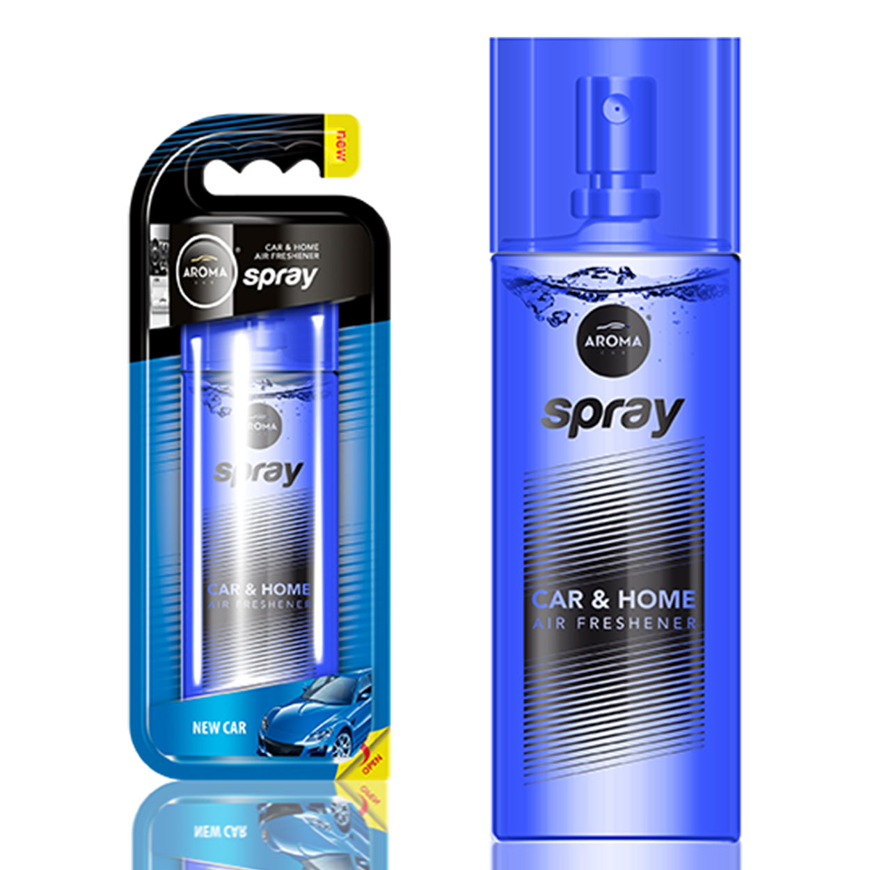 Aroma Car Spray New Car légfrissítő üvegpalackban, porlasztóval