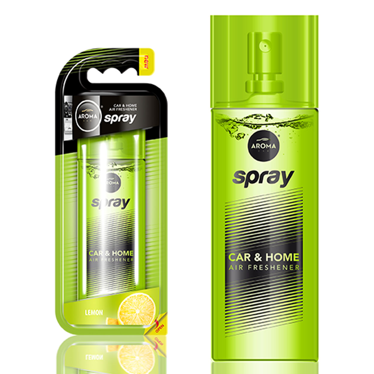 Aroma Car autóillatosító spray citrom illattal, 50 ml-es üvegpalackban