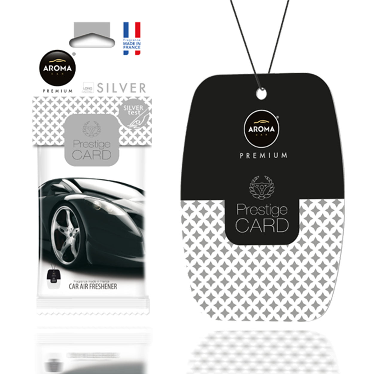 Aroma Prestige Card Silver függő autóillatosító