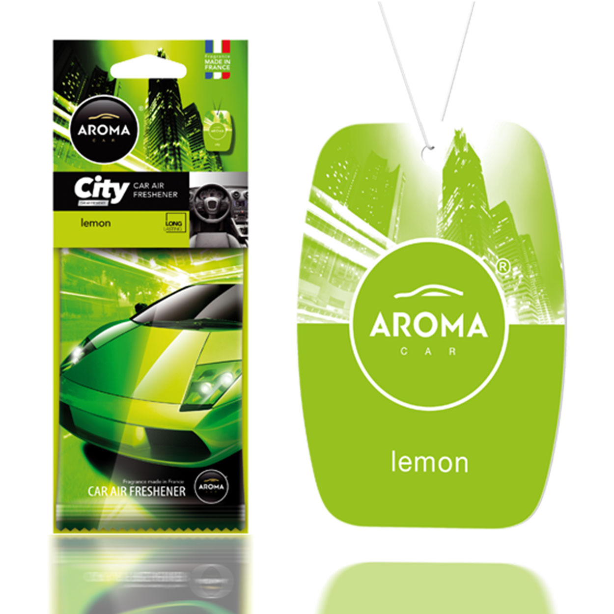 AROMA CAR CITY CARD Lemon autóillatosító