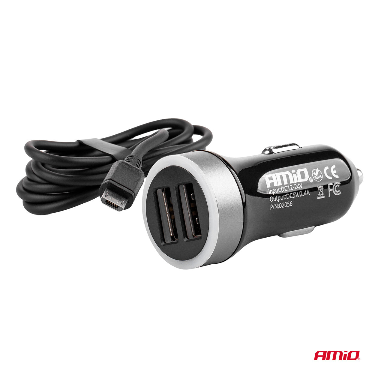 Autós USB-töltő 12/24 V bemenettel