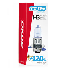 H3-halogenpære LumiTec Super White med PK22s-sokkel