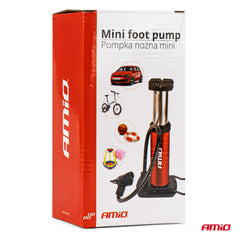 Mini lábpumpa autó- és kerékszelepekhez