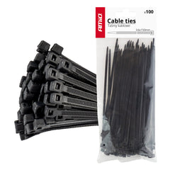 Fekete kábelkötegelők 3,6 x 150 mm, 100 db