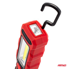 LED ellenőrző lámpa LED zseblámpával és COB fővilágítással