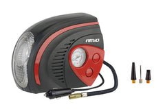 12 V bilkompressor med LED-lys og manometer