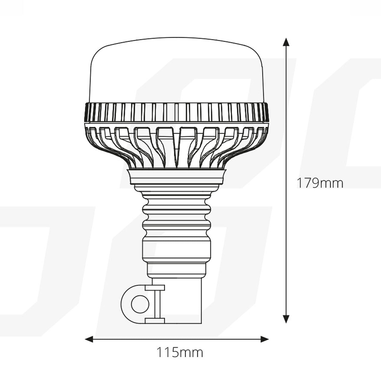 LED figyelmeztető lámpa 12–24 V feszültséghez