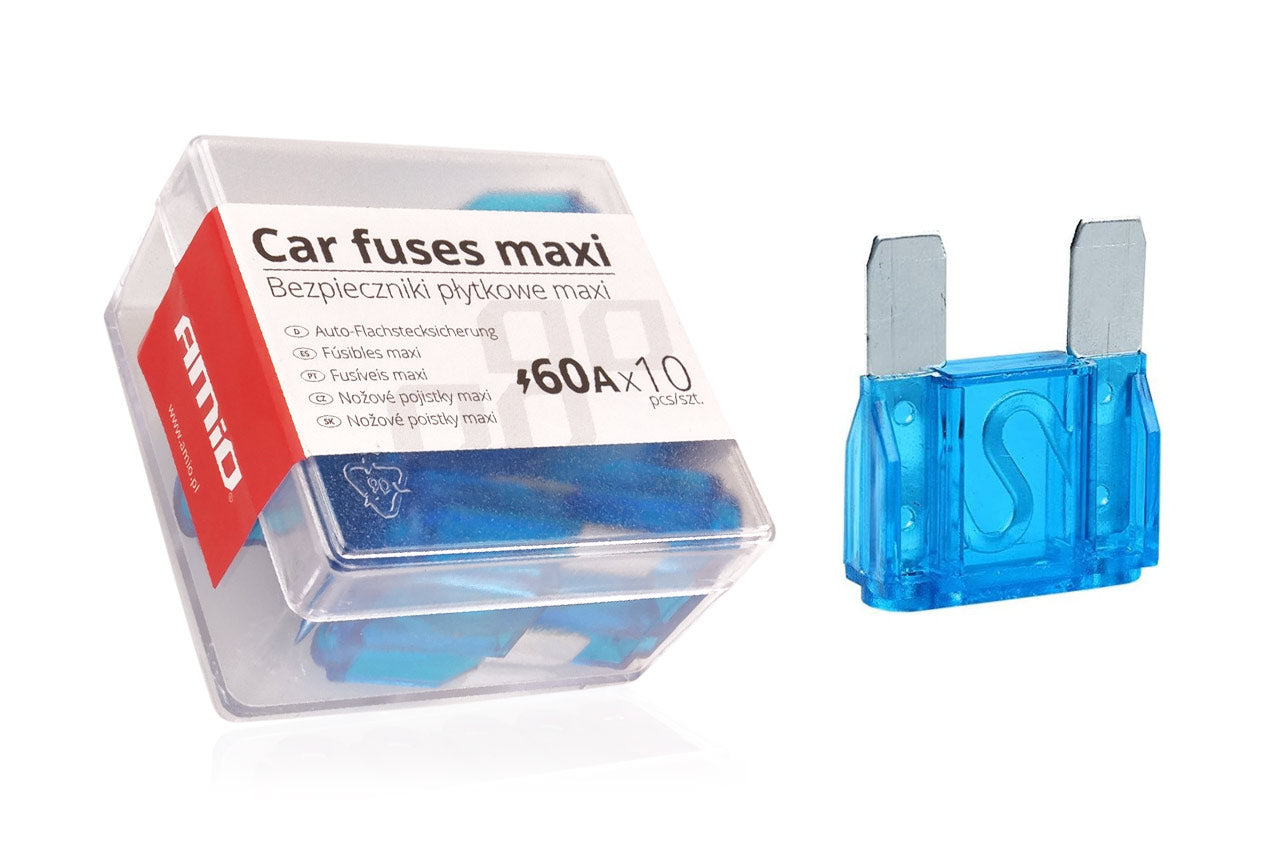 MAXI lapos biztosíték 60 A, 10 darabos csomag.