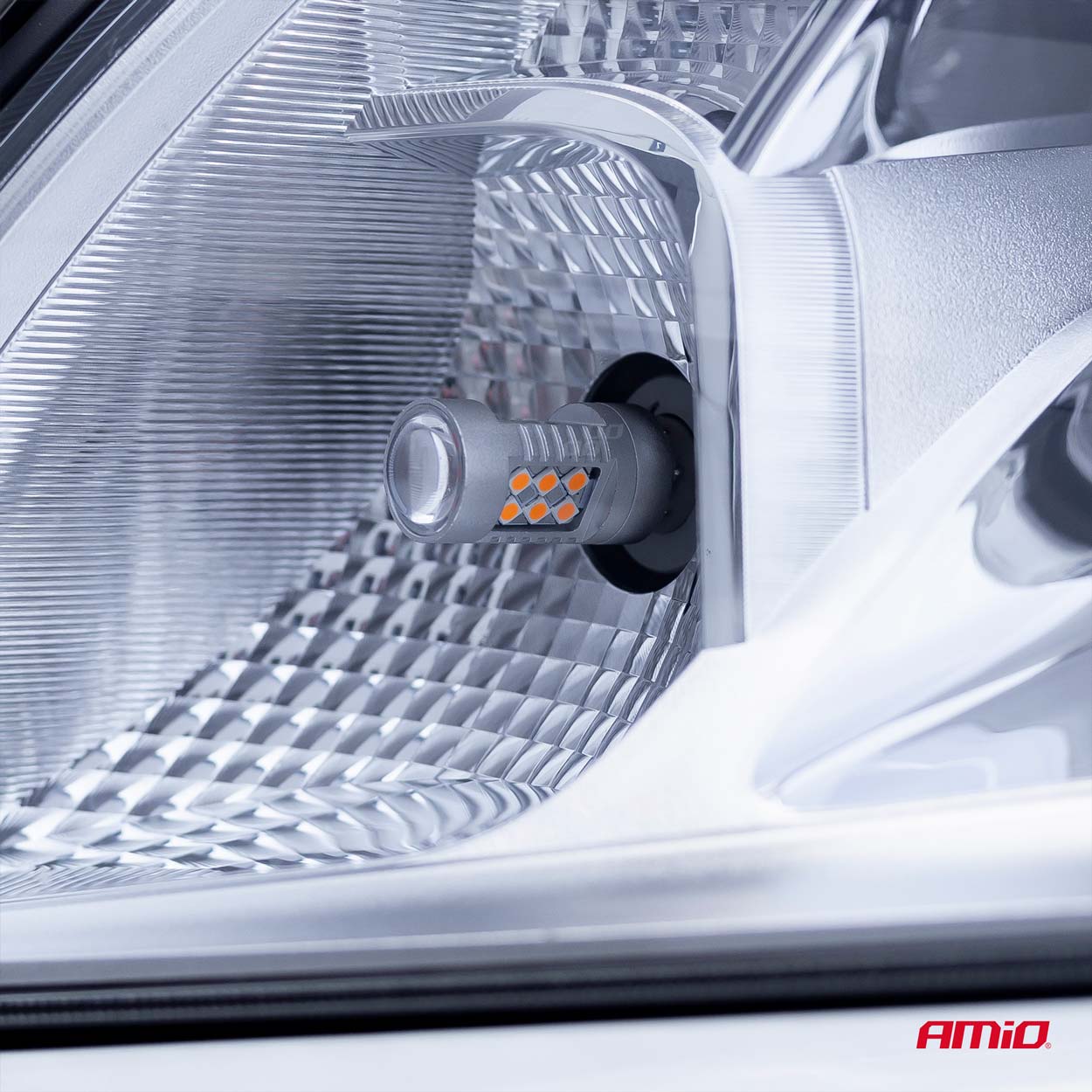 T20 7440 WY21W LED izzó borostyánsárga LED fénnyel