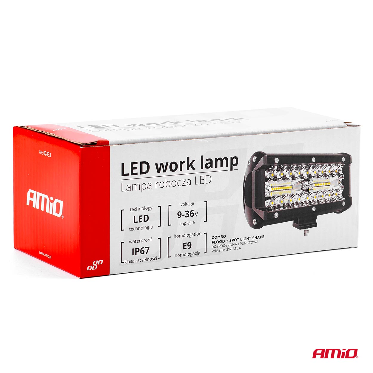 AWL19 LED fényszóró rúd szerelési tartozékokkal