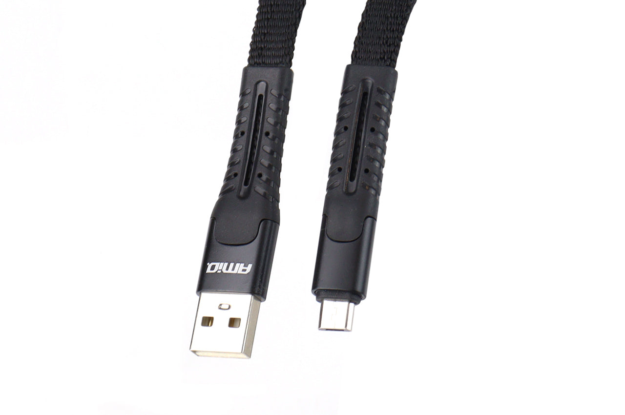USB til micro USB-kabel med nylonfletning