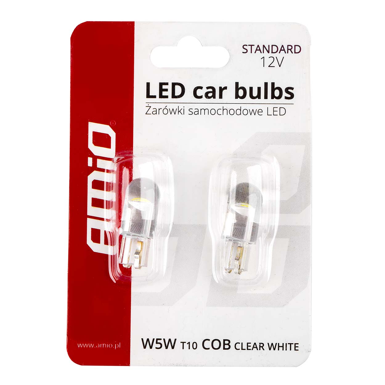 Hvid T10 W5W LED-pære