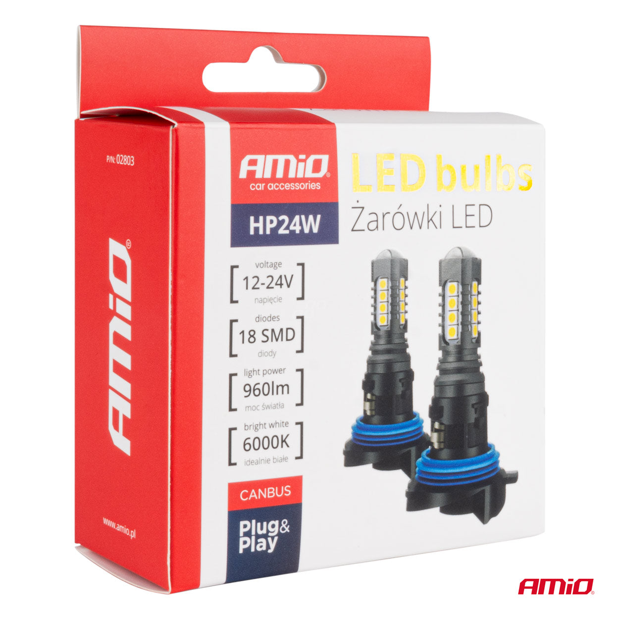 Készlet két darab HP24W LED izzóval