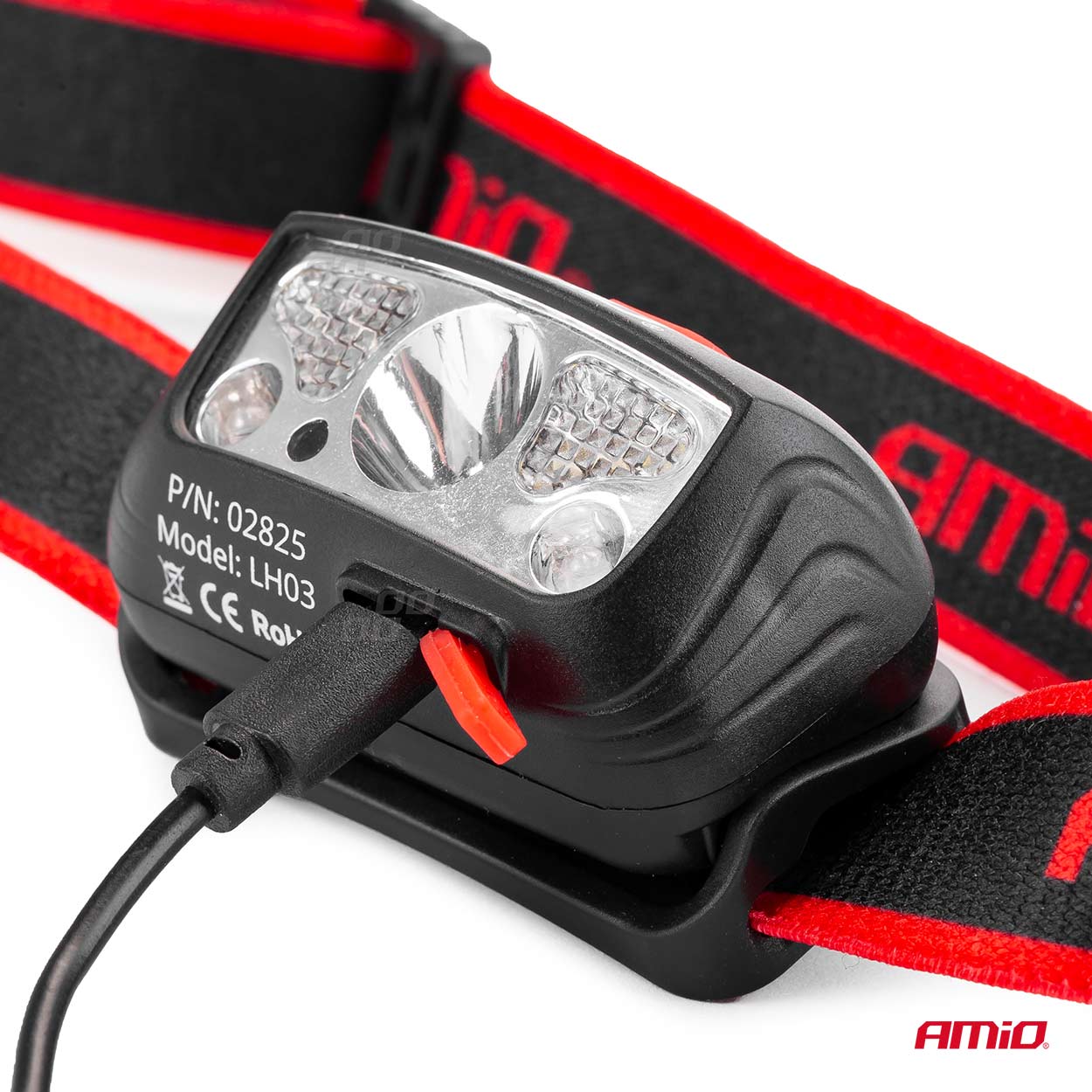 LED fejlámpa beépített akkumulátorral