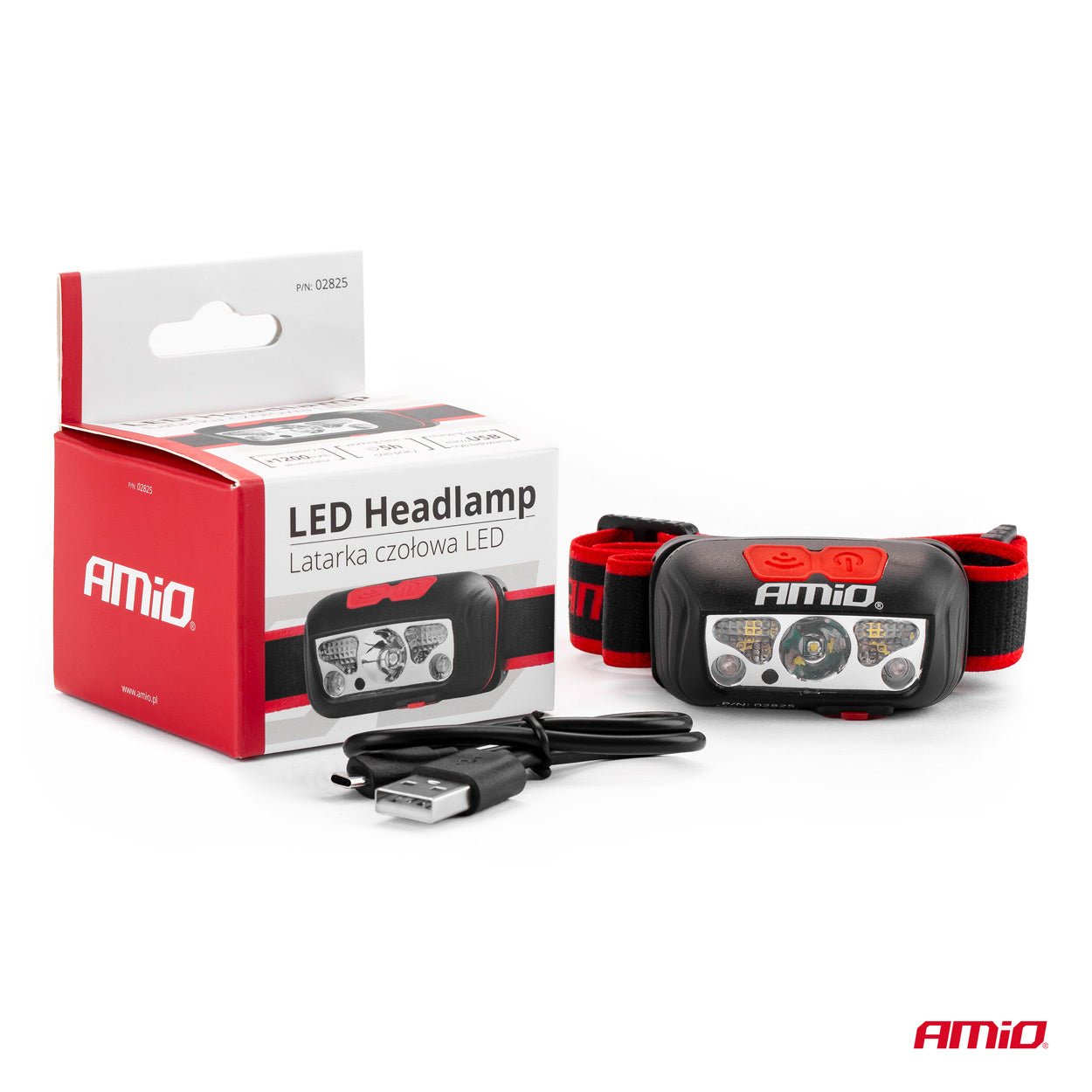 LED fejlámpa strapabíró házban