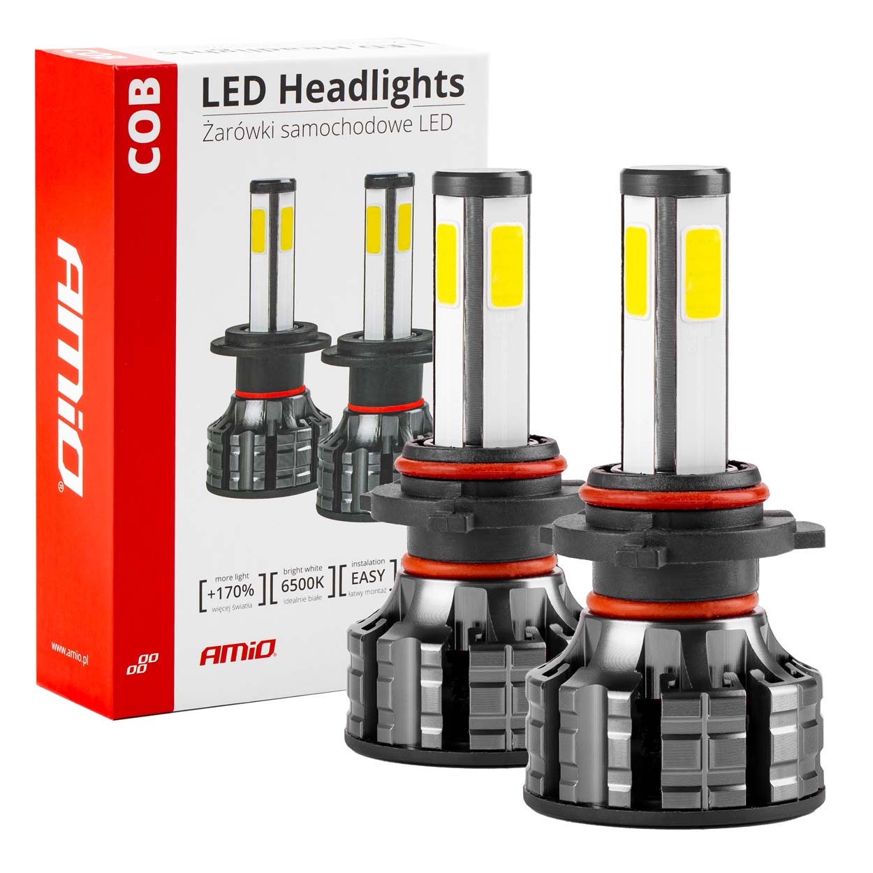 HB4 LED izzók COB diódákkal és 6500K színhőmérséklettel