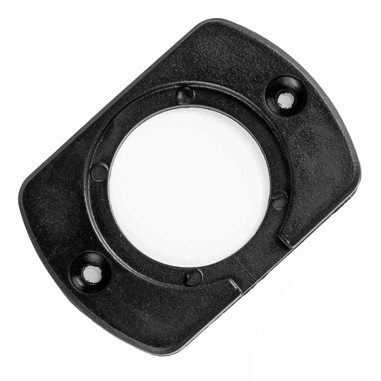 Sort panelramme med ét hul til rundt voltmeter eller USB-lader