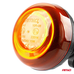 Orange LED-advarselslampe med 18 LED'er