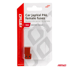 JAPVAL PAL female-mikrosikringer 50 A i blisterpakke