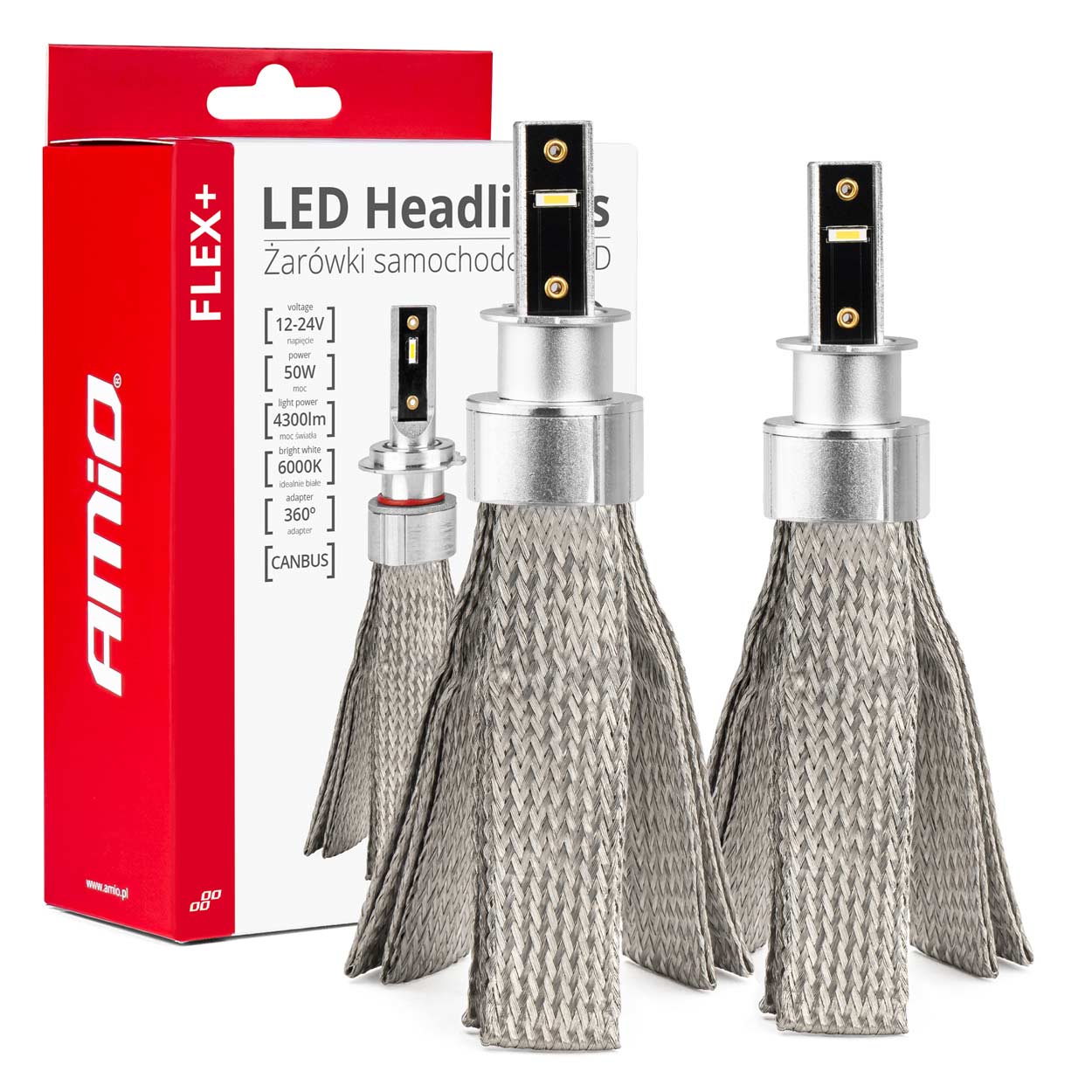 LED H3-pærer FLEX+ med CANBUS og 6000 K