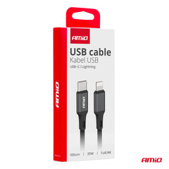USB-C til Lightning-kabel med beskyttelse mod overophedning