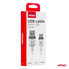 USB-A til USB-C-kabel til opladning og dataoverførsel