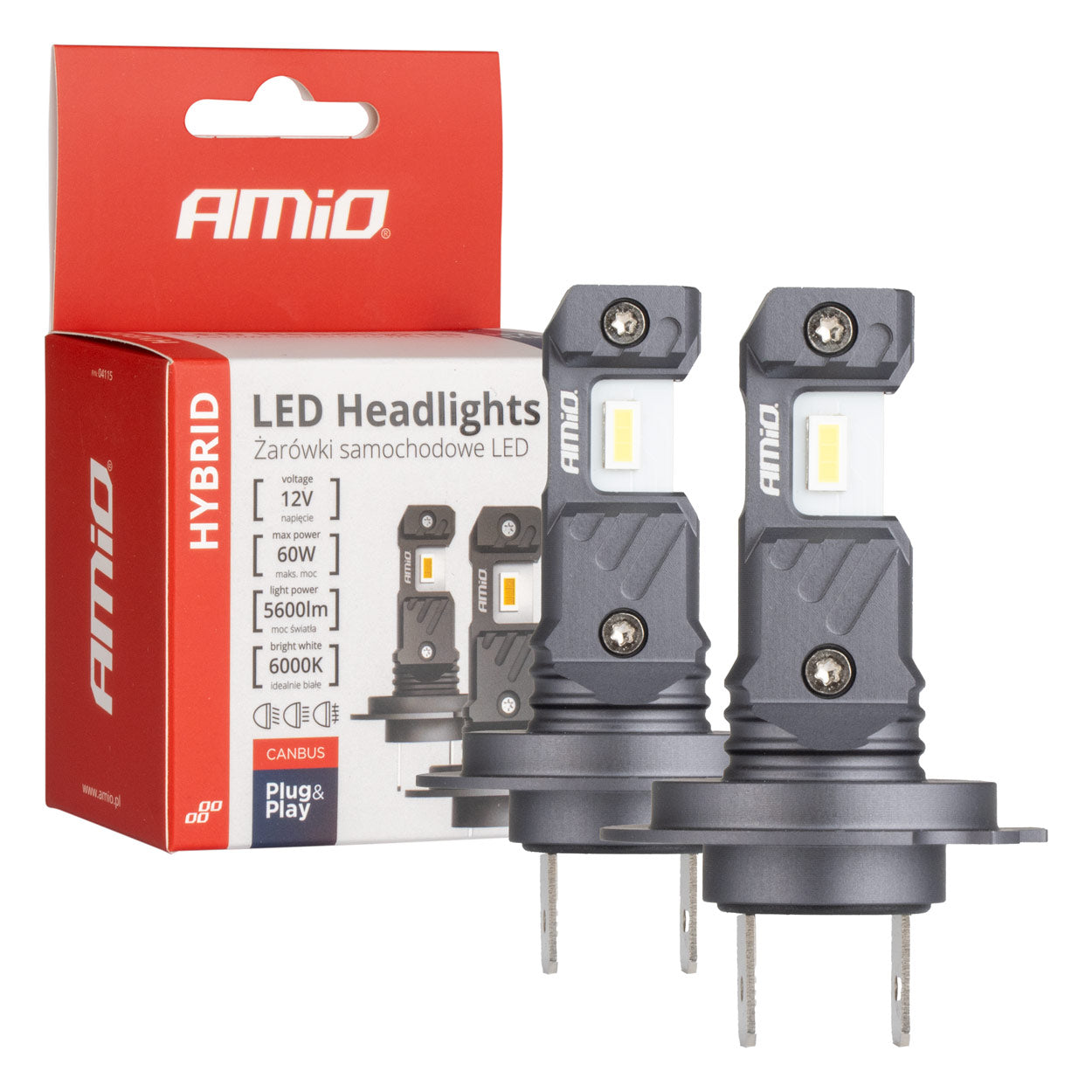LED-forlygtepærer H7 og H18 med 6000K lys