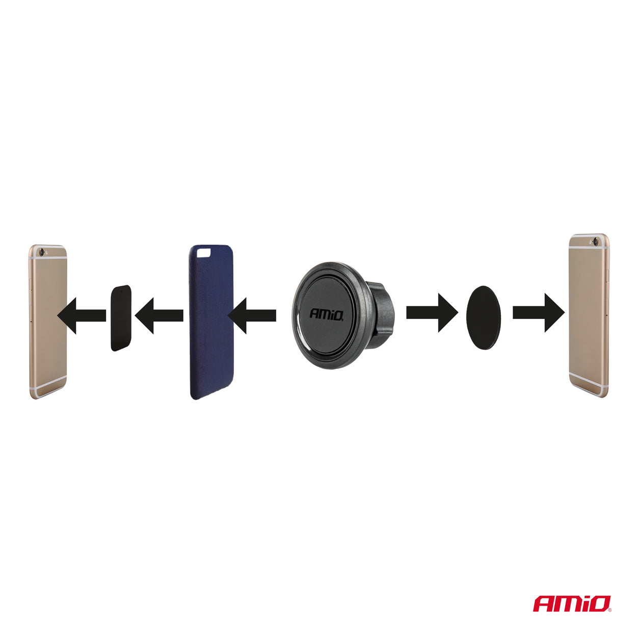 Magnetisk holder til smartphone i bilen