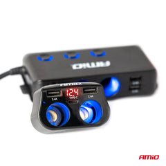 12/24V stikdåse med to USB-porte og USB-C-port