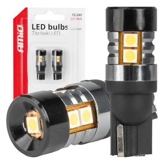 T10 W5W CANBUS LED izzó 9 db SMD 3030 LED-del